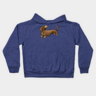 Dog - Wire-Haired Dachshund - Red and Tan Kids Hoodie